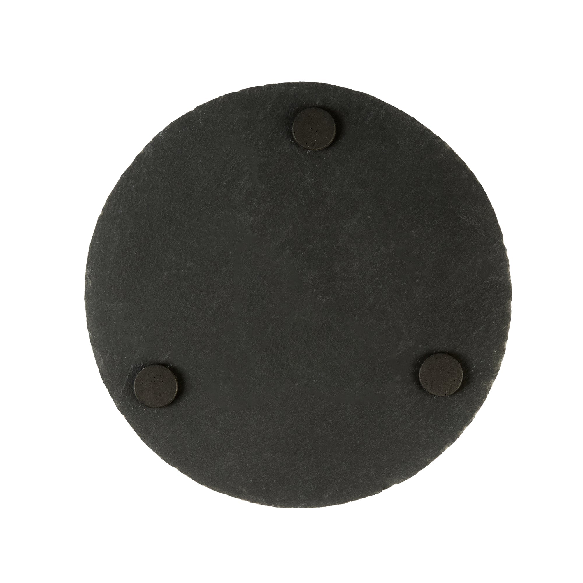 Stone Tek Round Black Slate Serving Plate - 6" x 6" - 10 count box