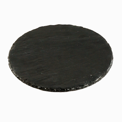 Stone Tek Round Black Slate Serving Plate - 7 3/4" x 7 3/4" - 1 count box