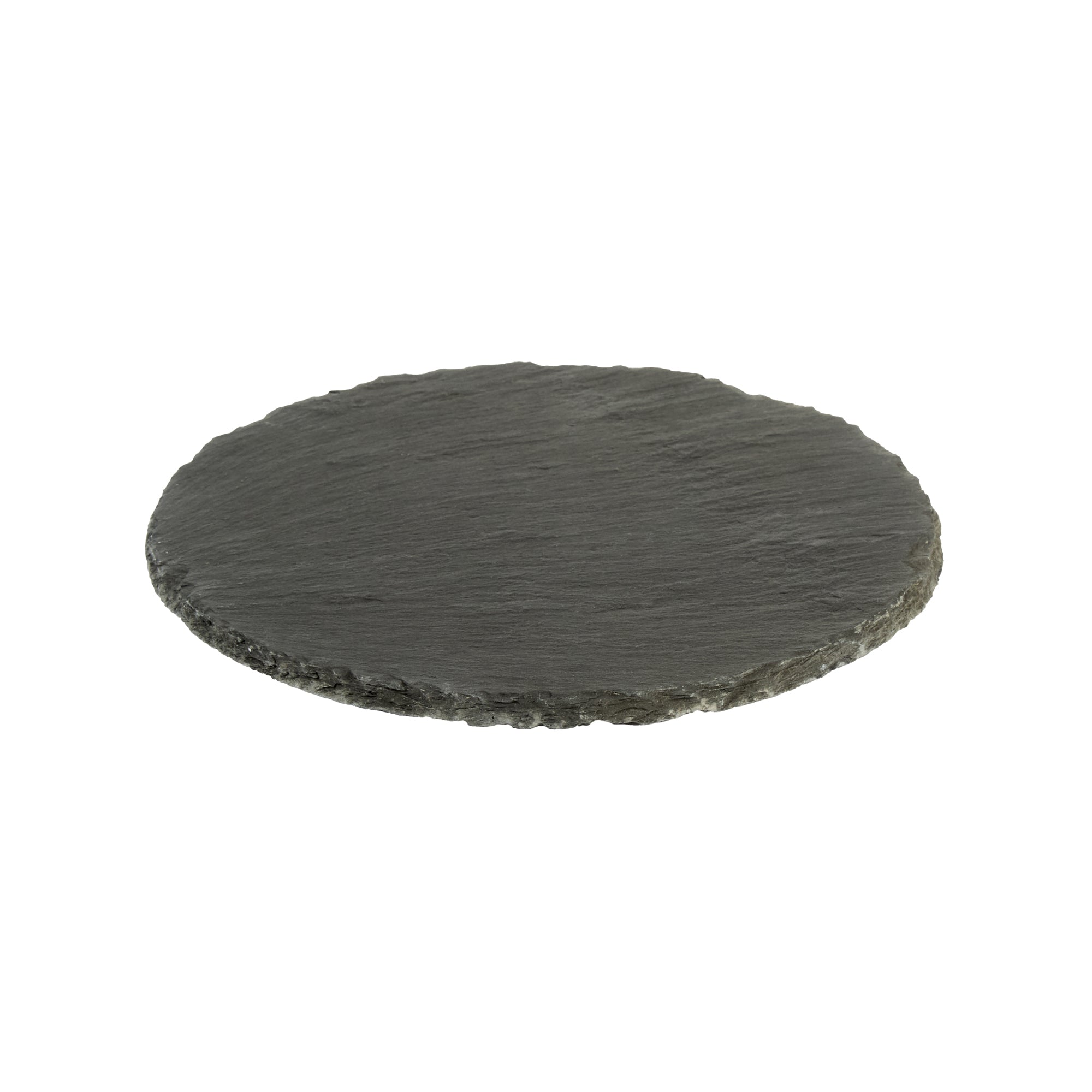 Stone Tek Round Black Slate Serving Plate - 7 3/4" x 7 3/4" - 1 count box