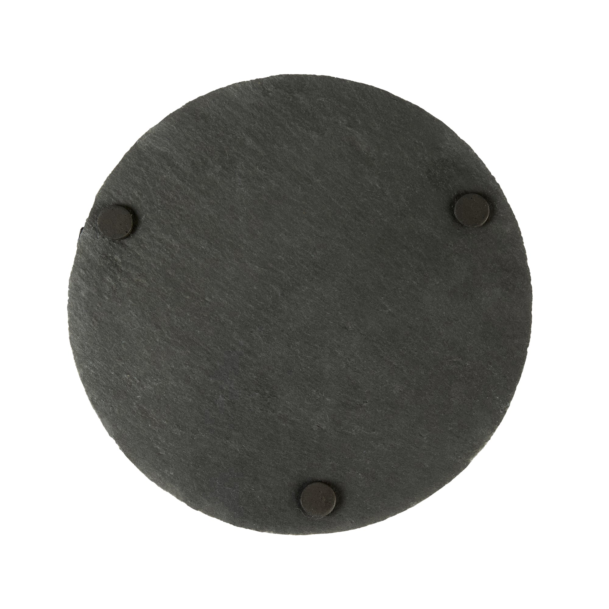 Stone Tek Round Black Slate Serving Plate - 7 3/4" x 7 3/4" - 1 count box