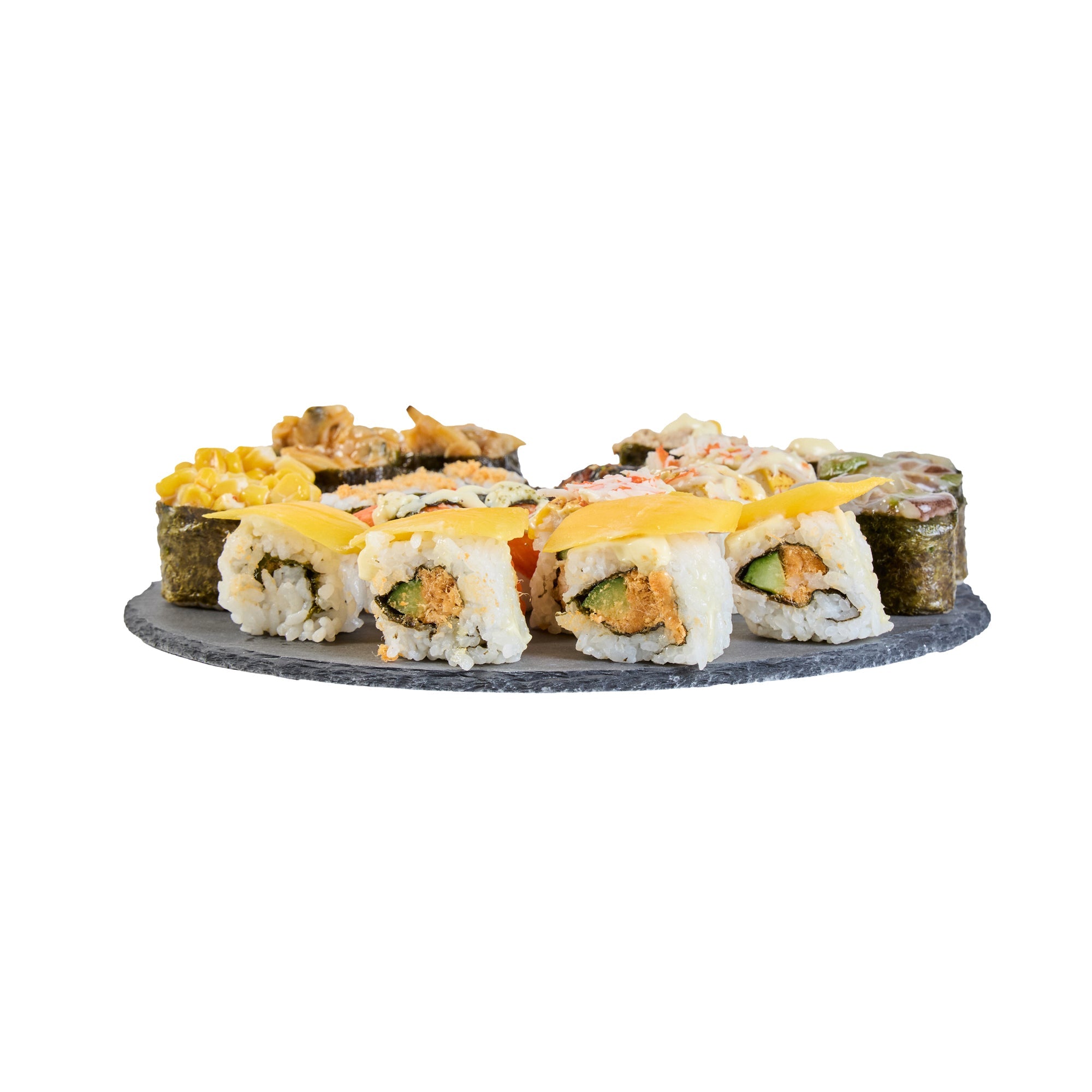 Stone Tek Round Black Slate Serving Plate - 9 3/4" x 9 3/4" - 1 count box