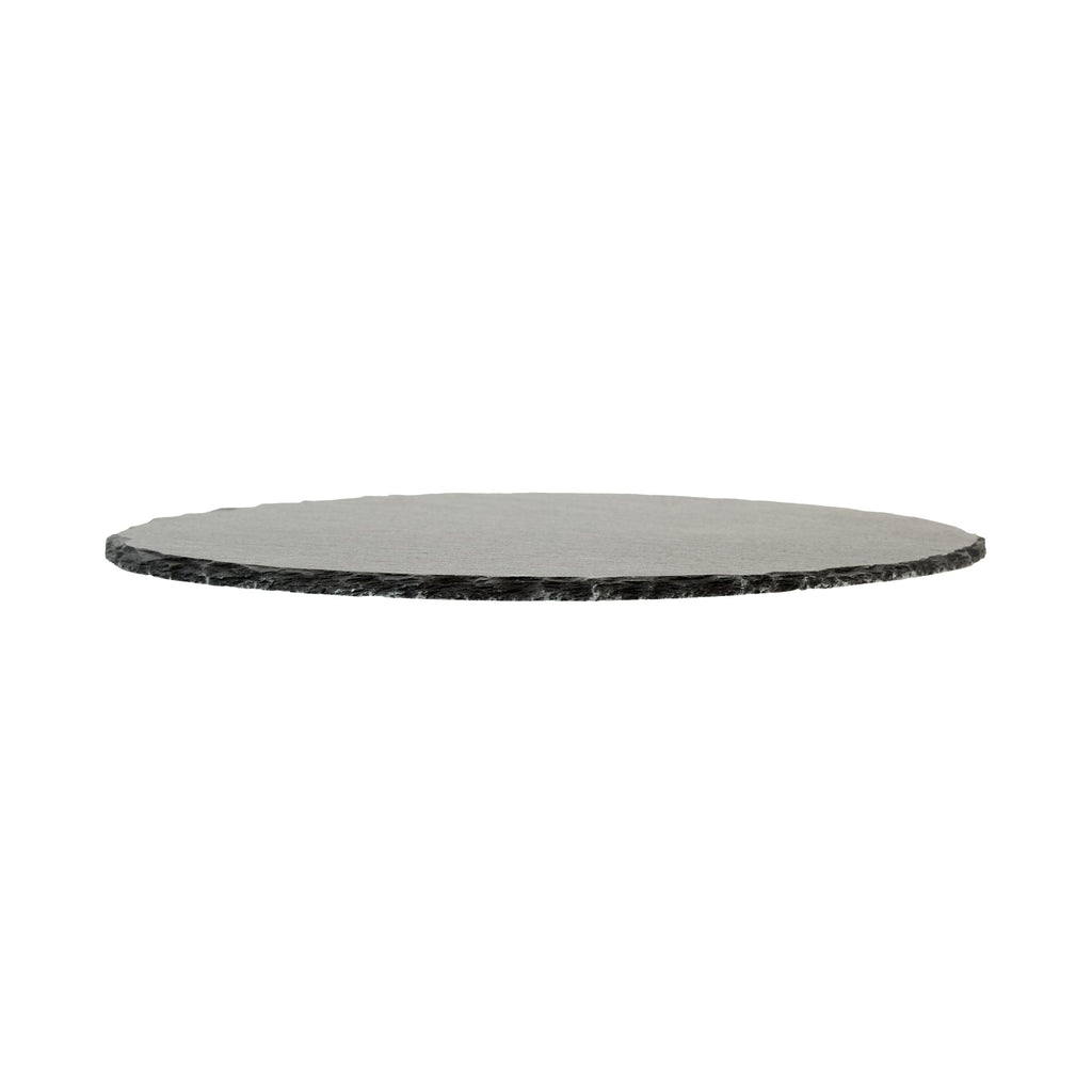 Stone Tek Round Black Slate Serving Plate - 9 3/4" x 9 3/4" - 1 count box