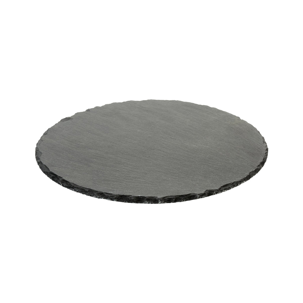 Stone Tek Round Black Slate Serving Plate - 9 3/4" x 9 3/4" - 1 count box