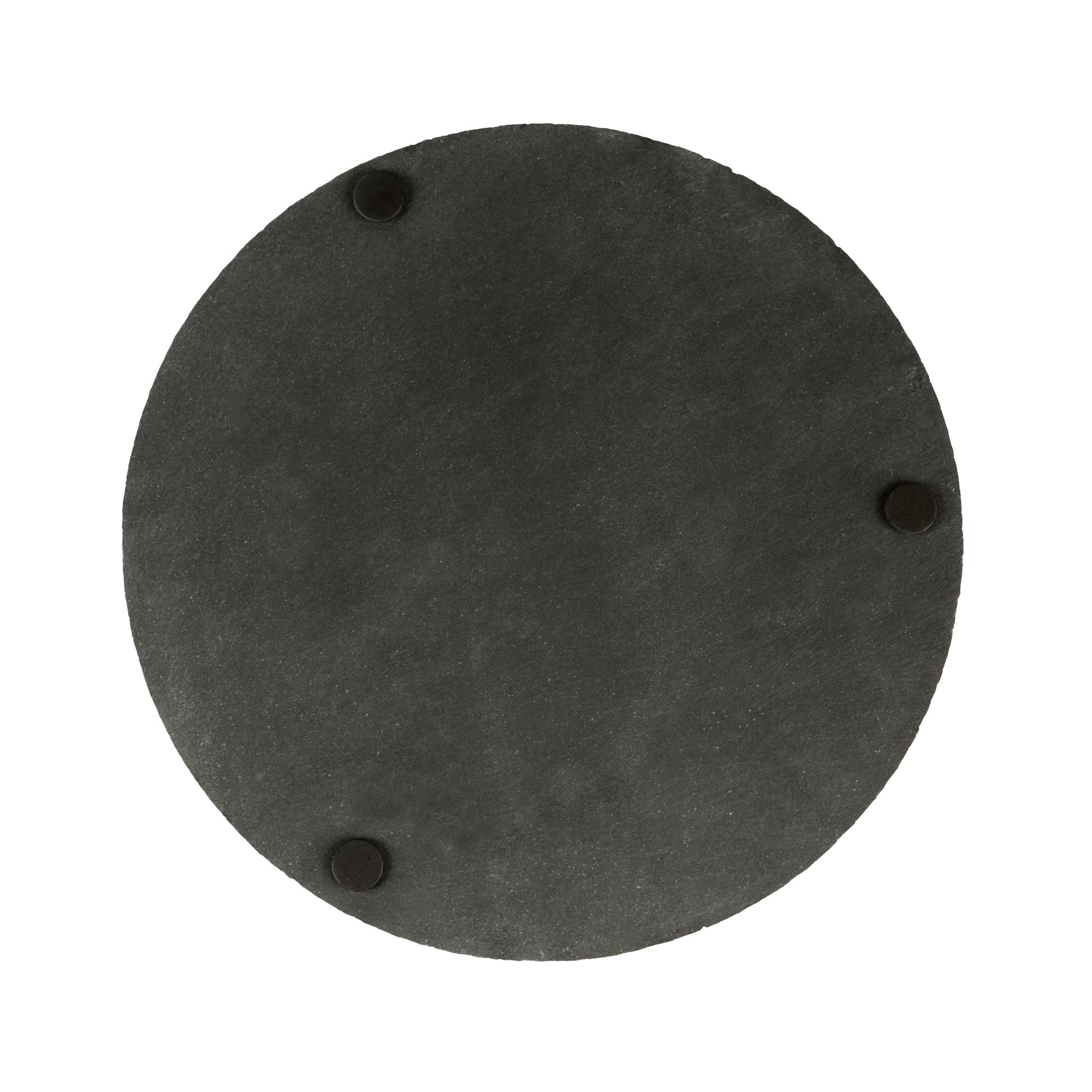 Stone Tek Round Black Slate Serving Plate - 9 3/4" x 9 3/4" - 4 count box