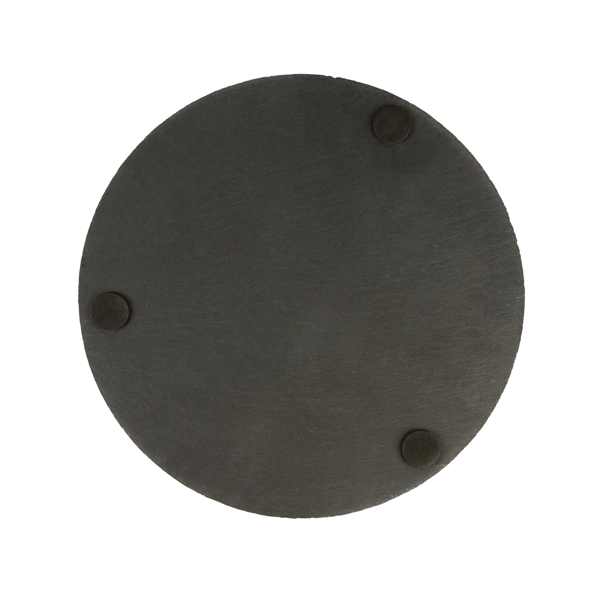 Stone Tek Round Black Slate Serving Tray - 11 3/4" x 11 3/4" - 1 count box