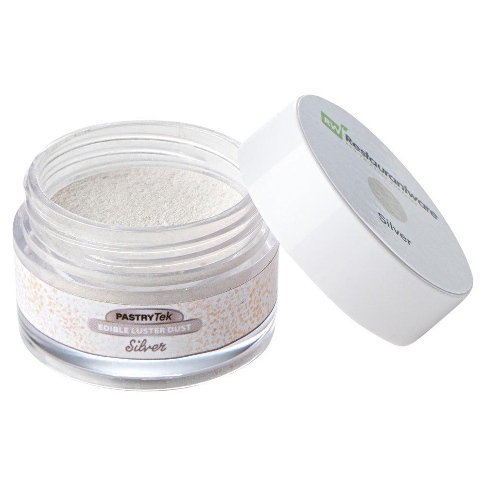 Pastry Tek 5g Silver Edible Luster Dust - Food Grade - 1 count box