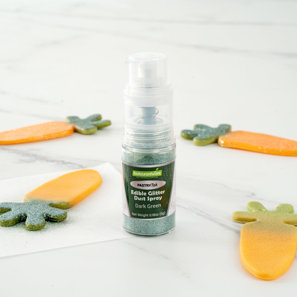 Pastry Tek 5g Dark Green Edible Glitter Dust Spray - 1 count box
