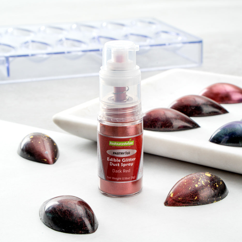 Pastry Tek 5g Dark Red Edible Glitter Dust Spray - 1 count box