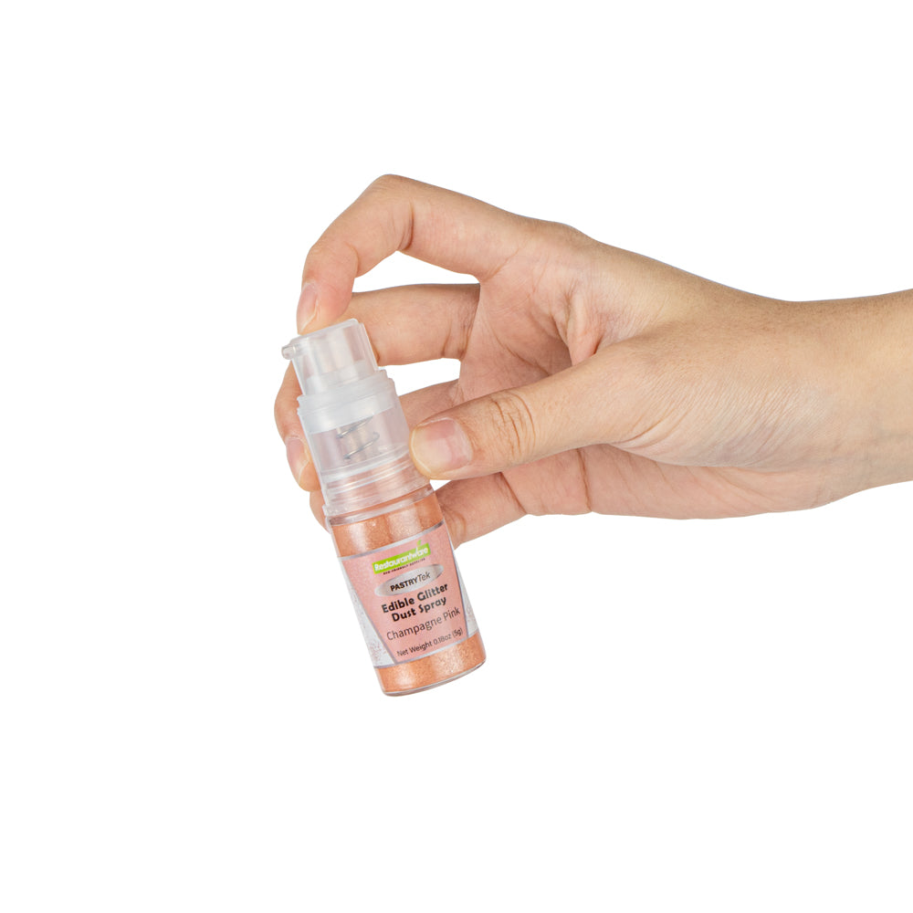 Pastry Tek 5g Champagne Pink Edible Glitter Dust Spray - 1 count box