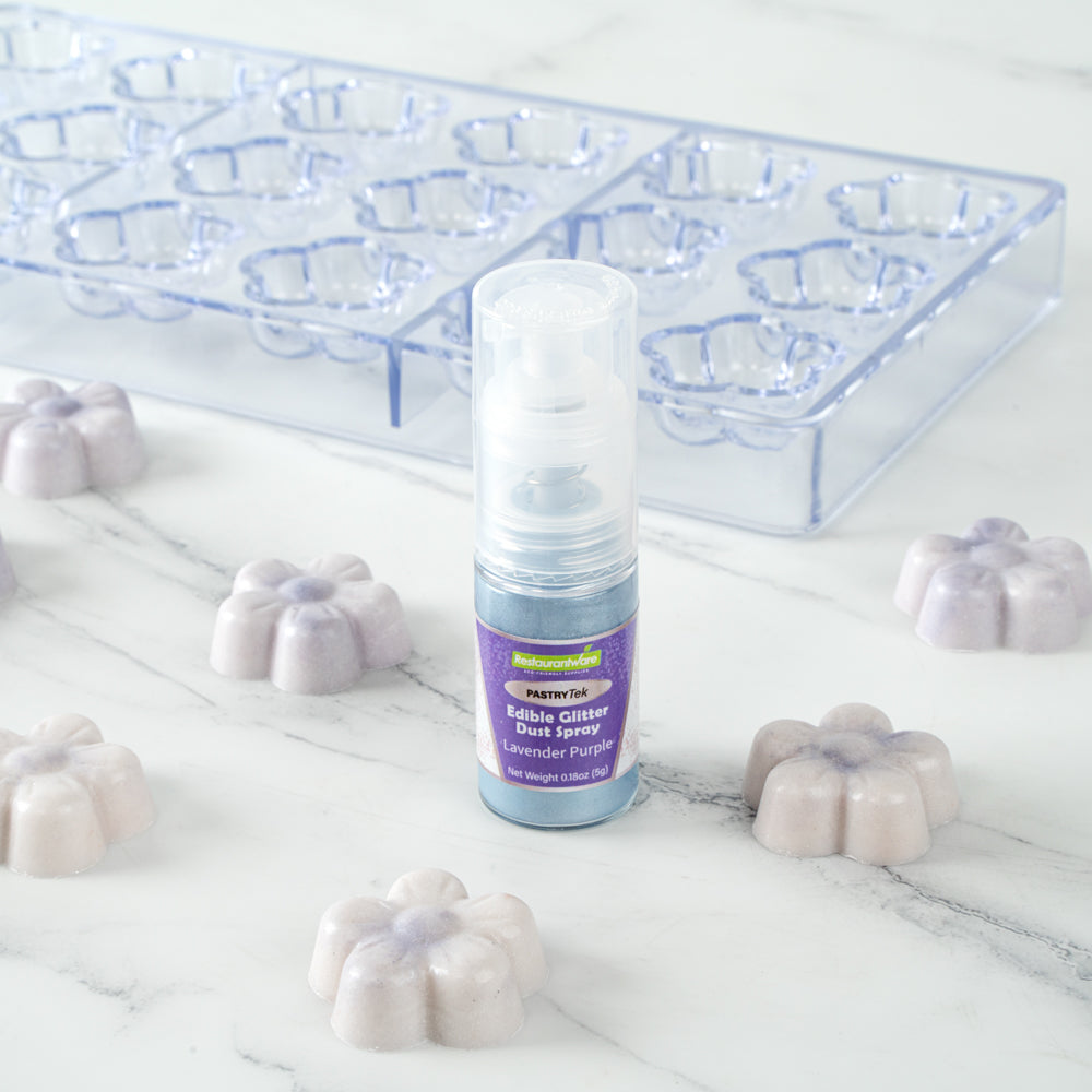 Pastry Tek 5g Lavender Purple Edible Glitter Dust Spray - 1 count box