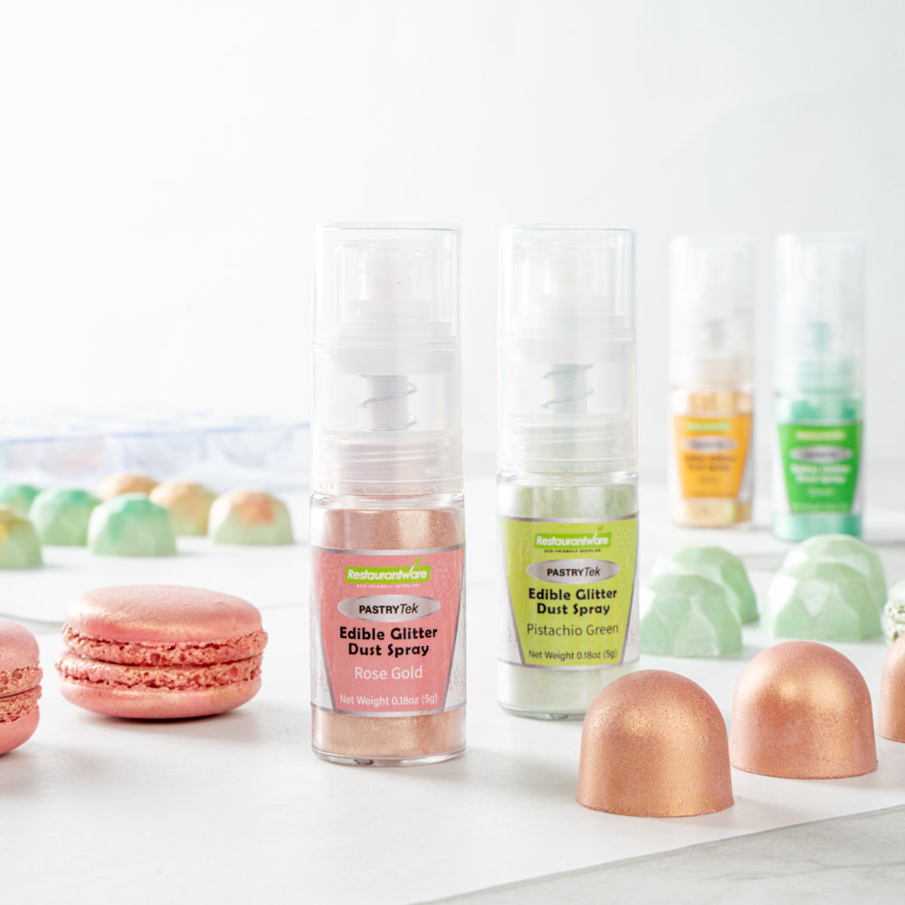 Pastry Tek 5g Rose Gold Edible Glitter Dust Spray - 1 count box