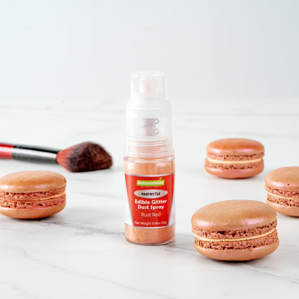 Pastry Tek Rust Red Edible Glitter Dust Spray - 1 count box