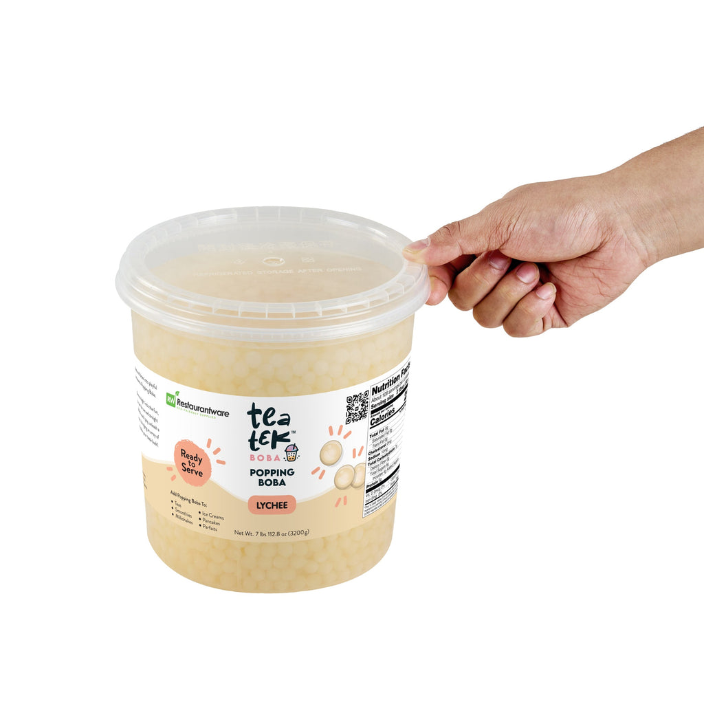 Tea Tek 7 lb Lychee Popping Boba - 1 count box