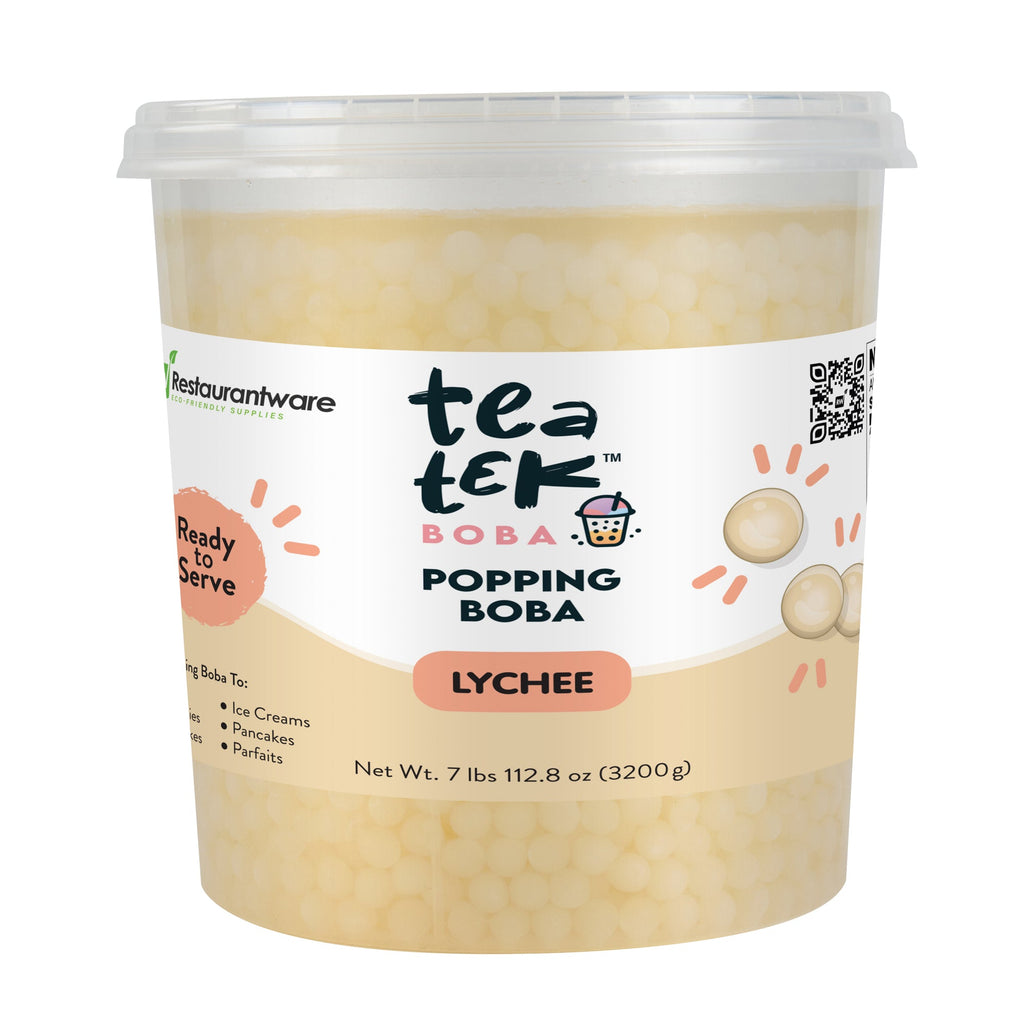 Tea Tek 7 lb Lychee Popping Boba - 1 count box
