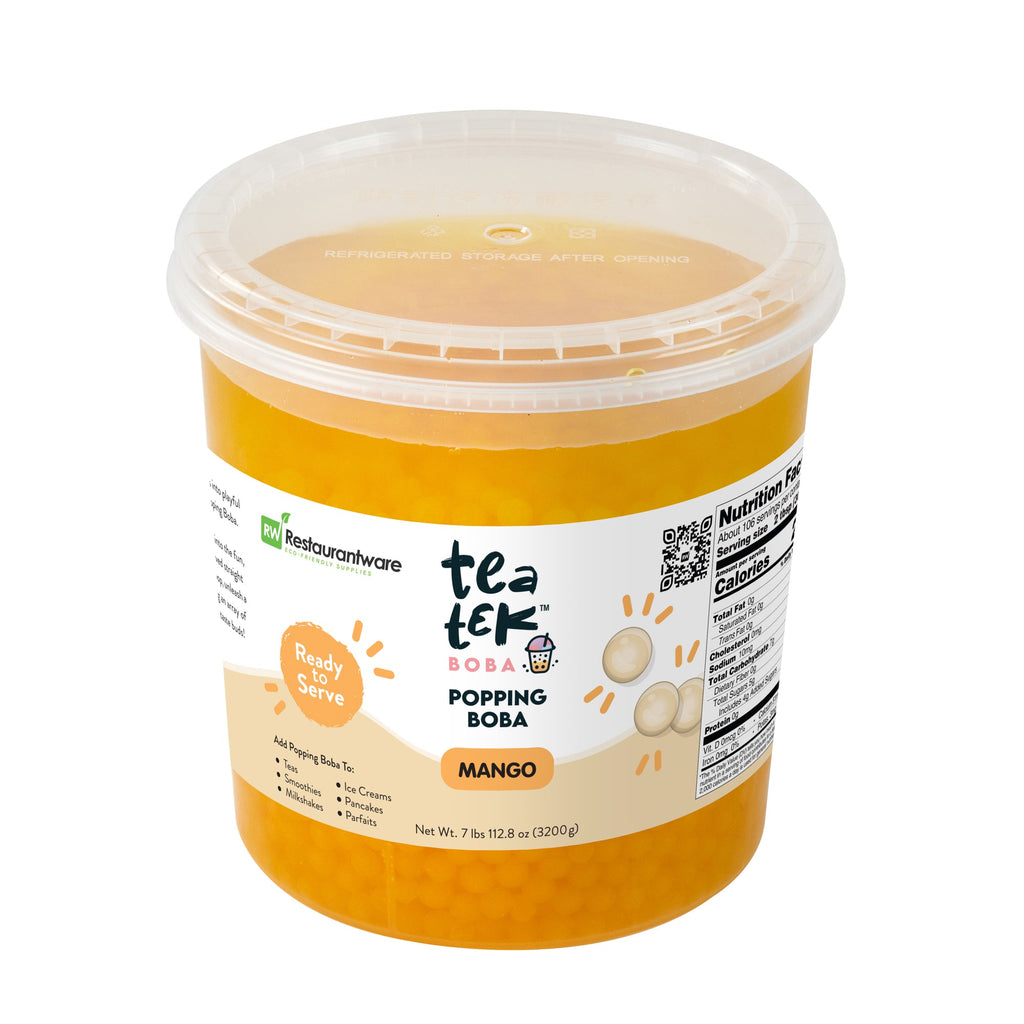 Tea Tek 7 lb Mango Popping Boba - 1 count box