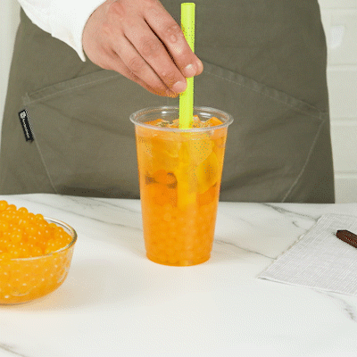 Tea Tek 7 lb Mango Popping Boba - 1 count box