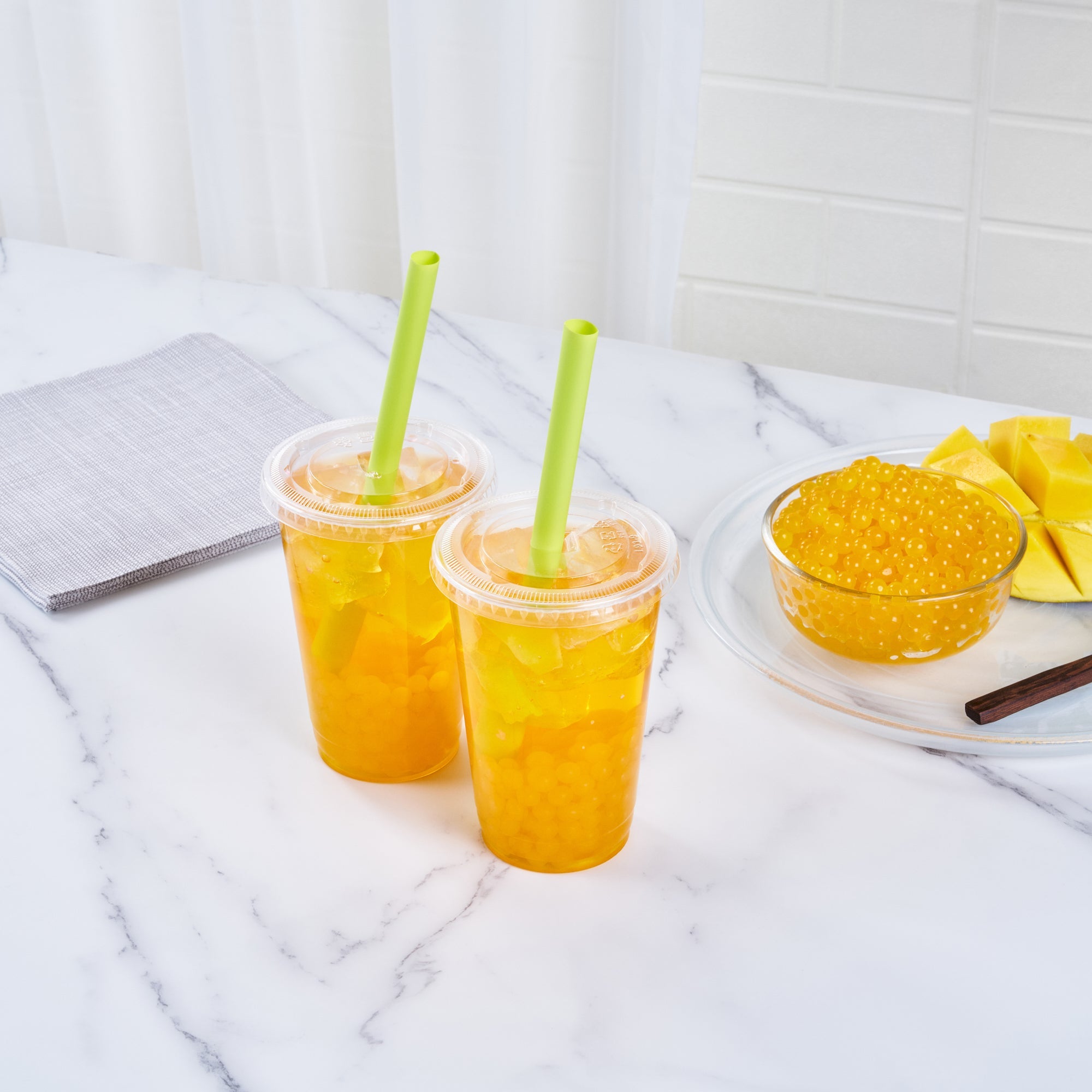 Tea Tek 7 lb Mango Popping Boba - 1 count box
