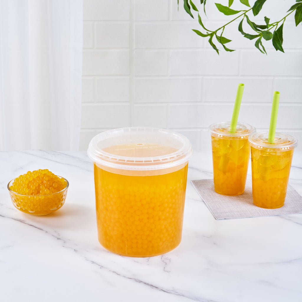 Tea Tek 7 lb Mango Popping Boba - 1 count box