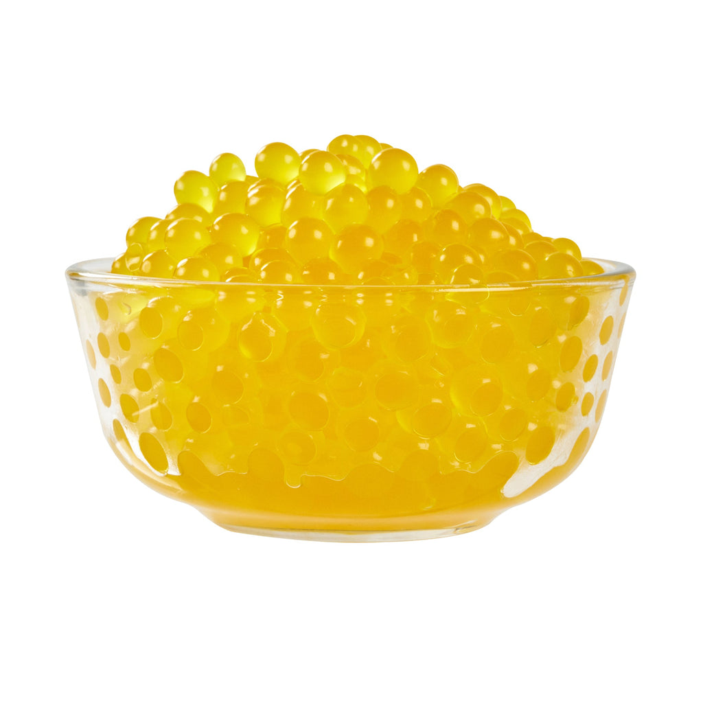 Tea Tek 7 lb Popping Boba - Orange - 4 count box