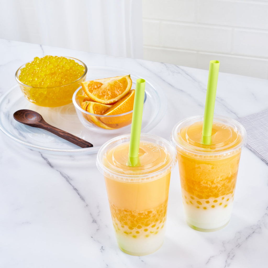 Tea Tek 7 lb Popping Boba - Orange - 4 count box