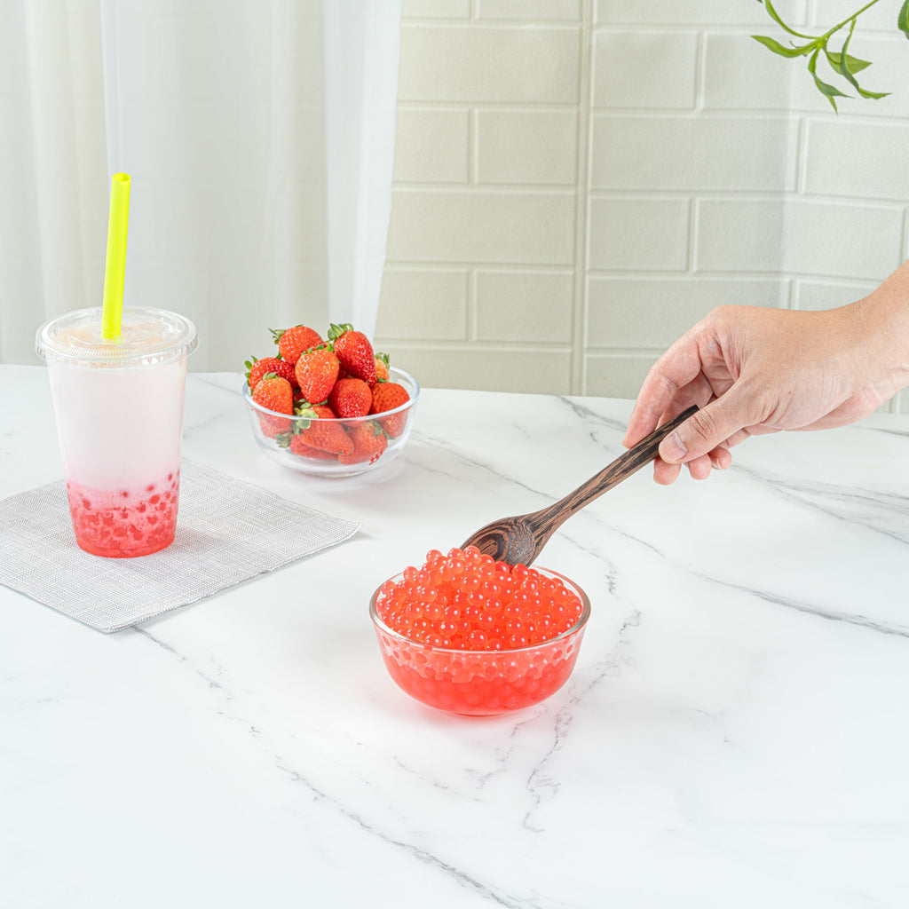 Tea Tek 7 lb Popping Boba - Strawberry - 1 count box