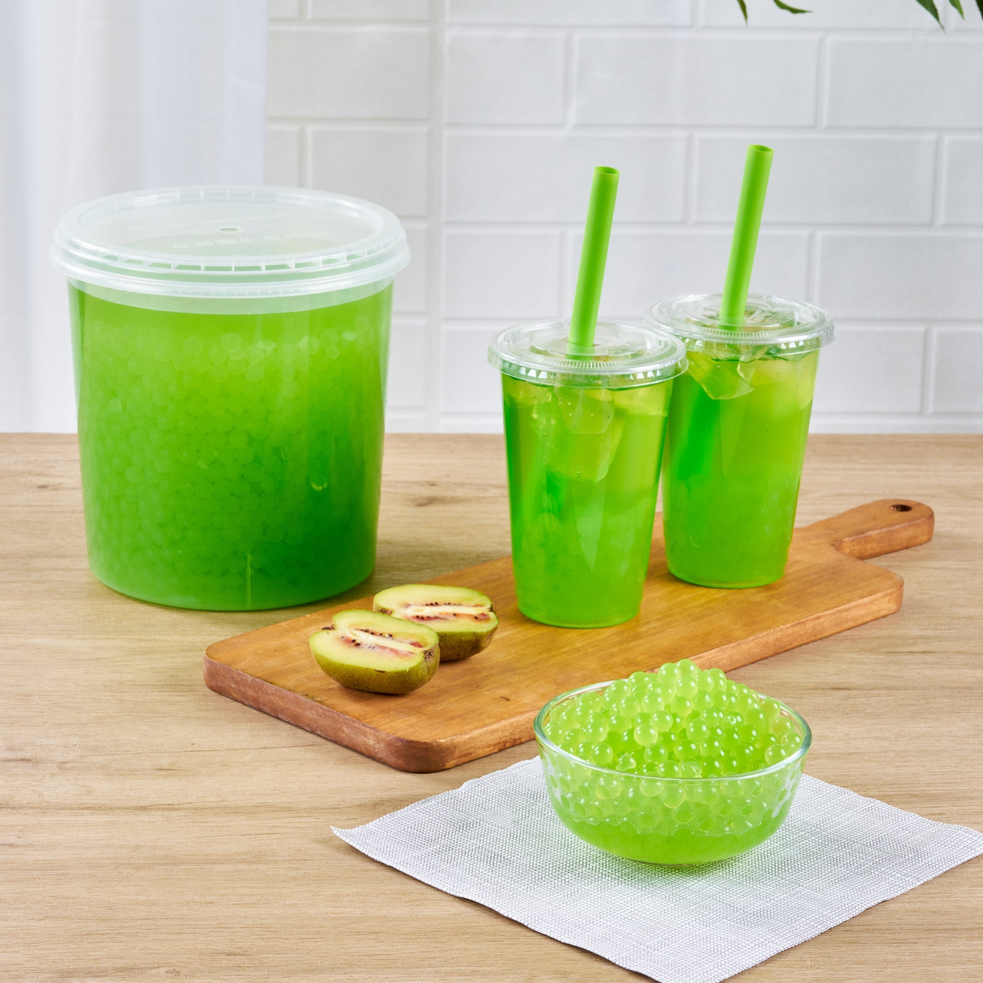Tea Tek 7 lb Kiwi Popping Boba - 1 count box