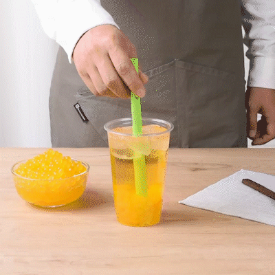 Tea Tek 7 lb Cantaloupe Popping Boba - 1 count box