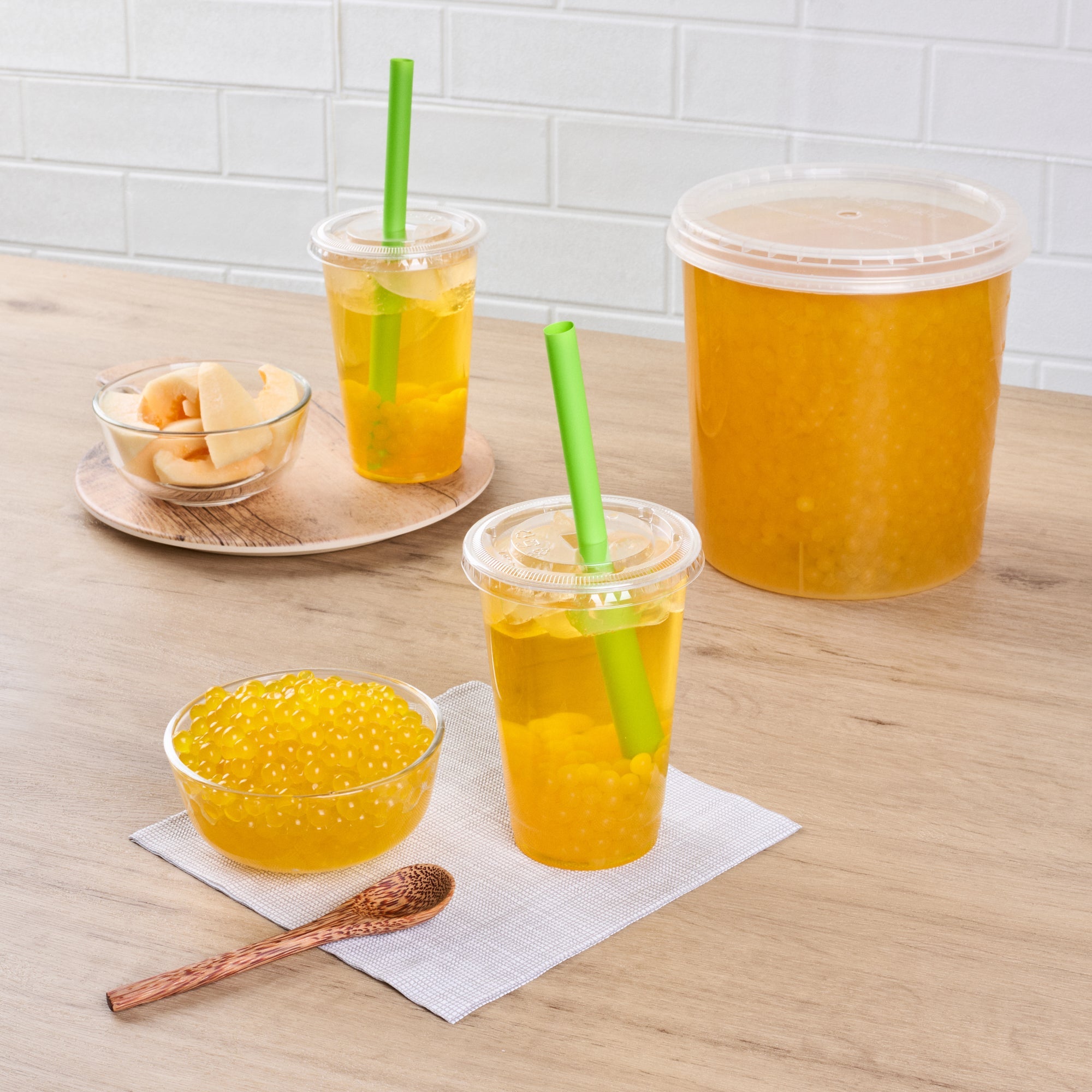 Tea Tek 7 lb Cantaloupe Popping Boba - 1 count box