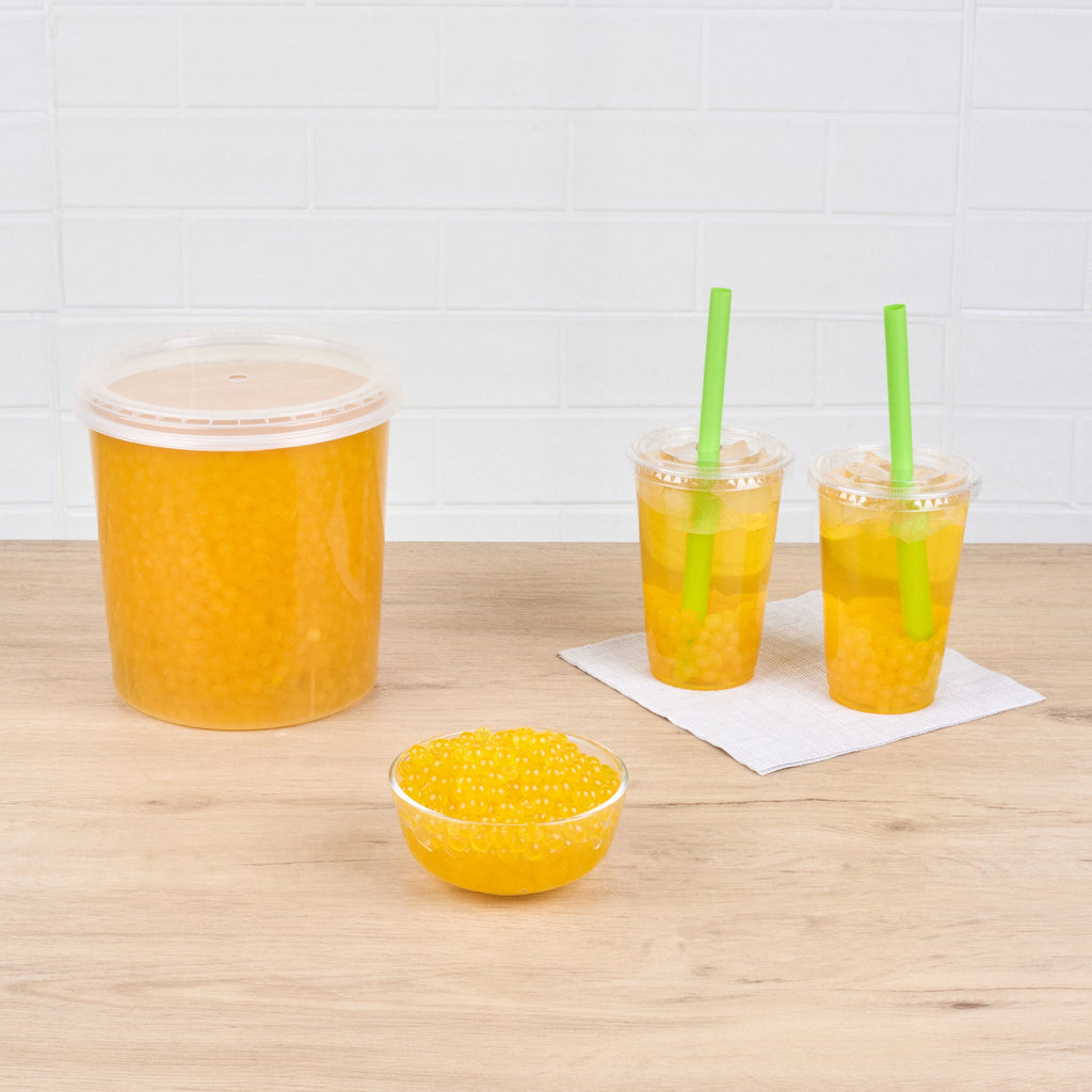 Tea Tek 7 lb Cantaloupe Popping Boba - 1 count box