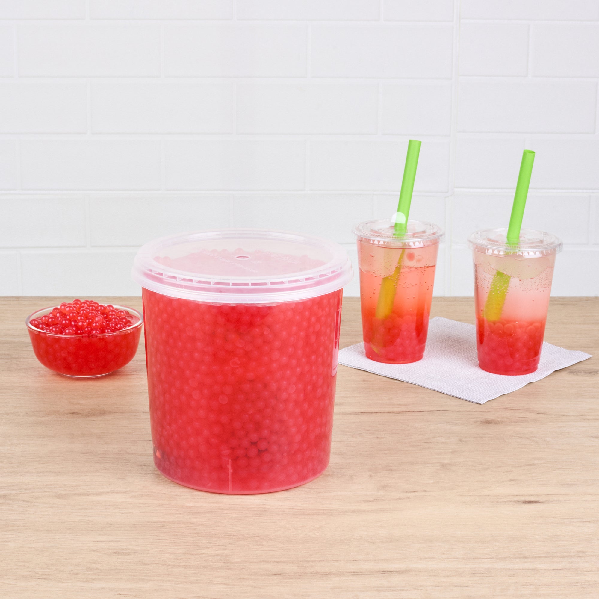 Tea Tek 7 lb Cherry Popping Boba - 4 count box