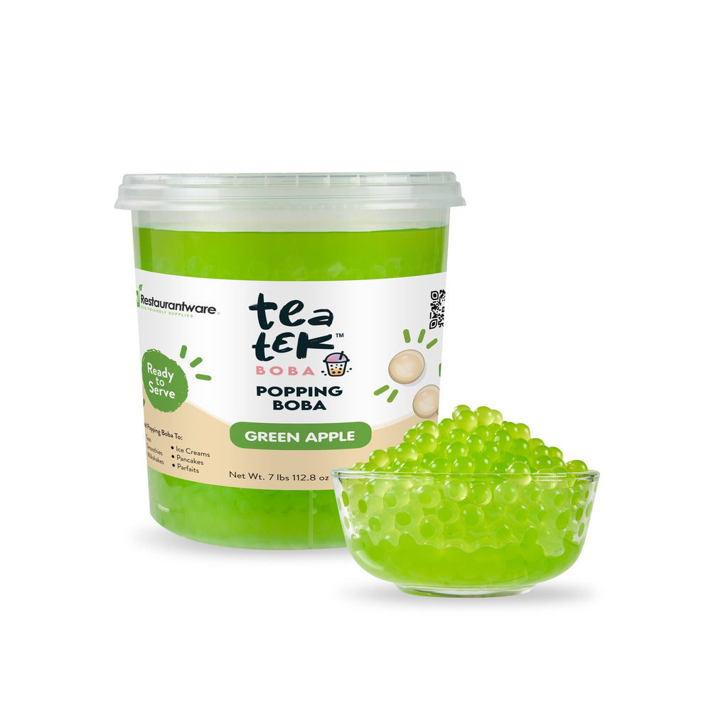 Tea Tek 7 lb Green Apple Popping Boba - 1 count box