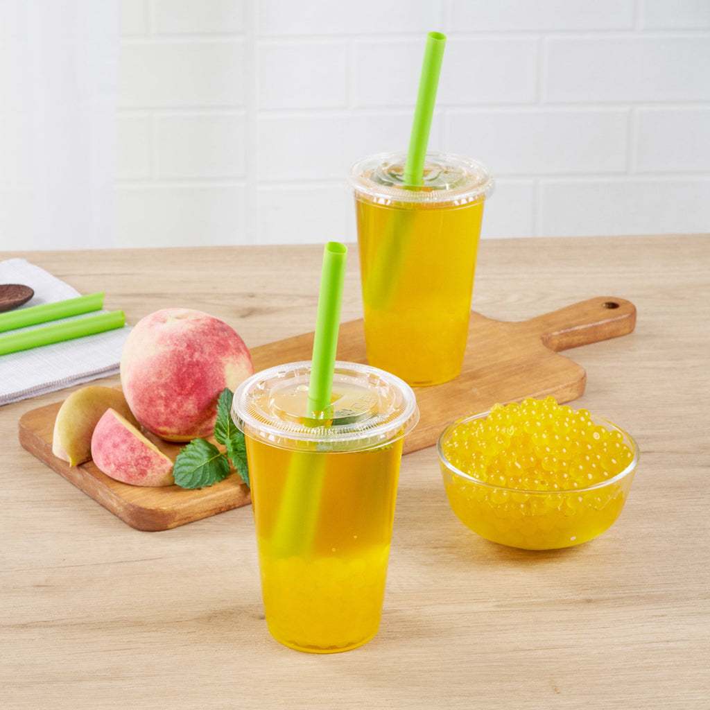 Tea Tek 7 lb Popping Boba - Peach - 4 count box