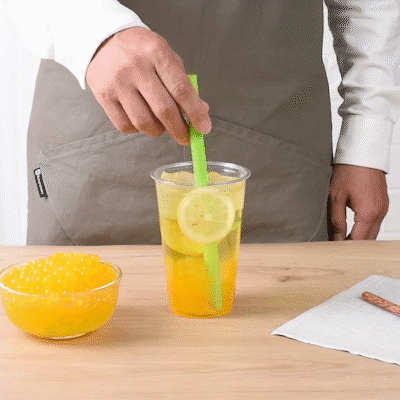 Tea Tek 7 lb Lemon Popping Boba - 1 count box