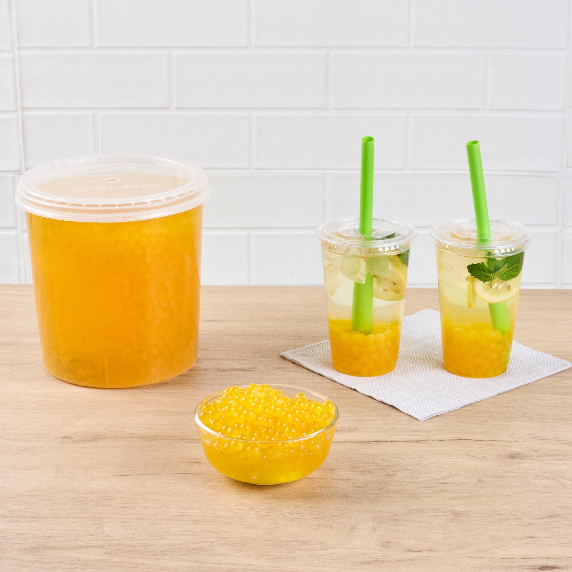 Tea Tek 7 lb Lemon Popping Boba - 1 count box