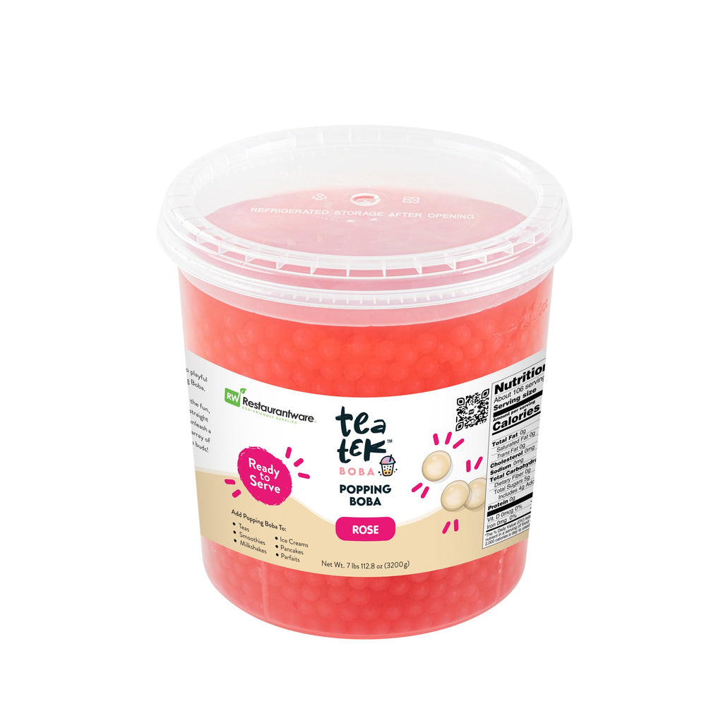 Tea Tek 7 lb Popping Boba - Rose - 1 count box