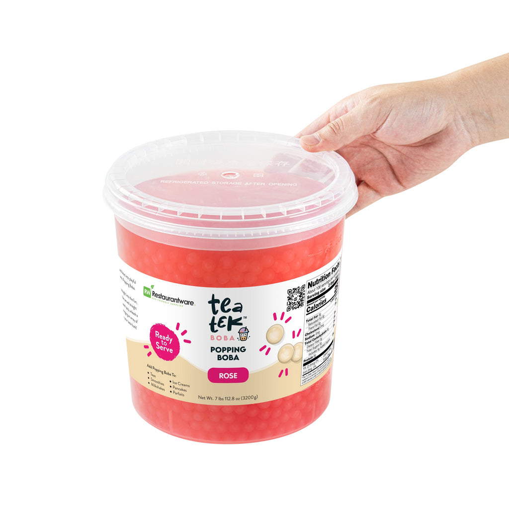 Tea Tek 7 lb Popping Boba - Rose - 1 count box