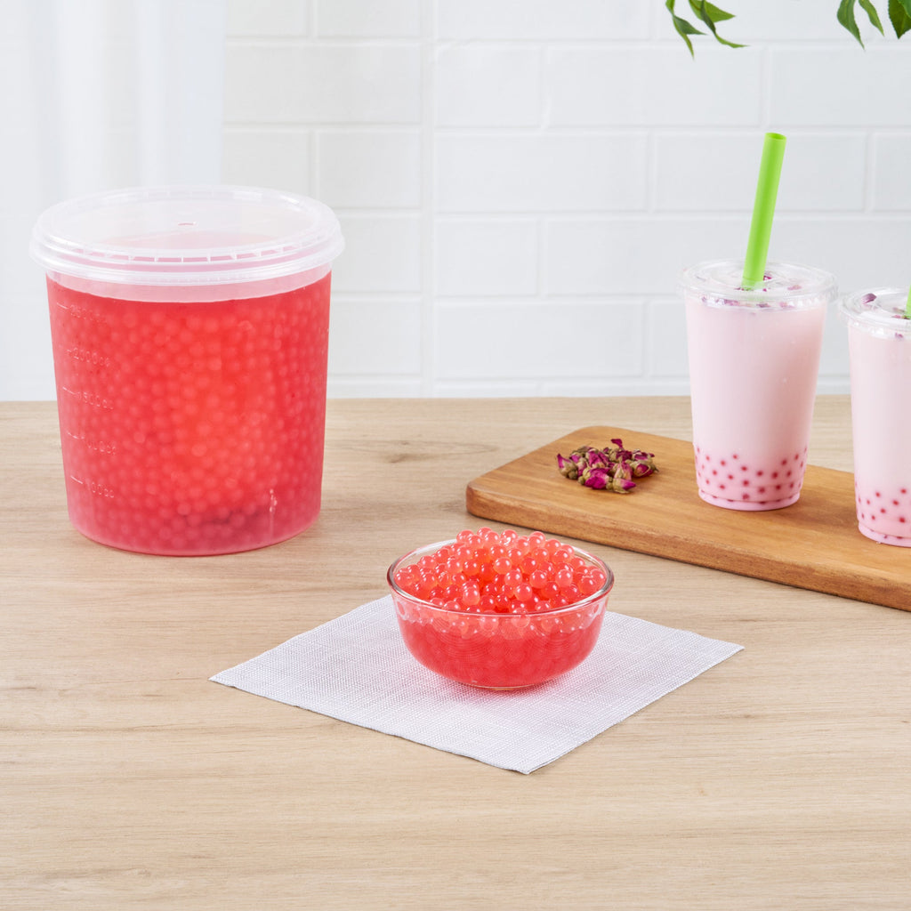 Tea Tek 7 lb Popping Boba - Rose - 1 count box