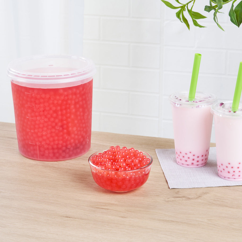 Tea Tek 7 lb Popping Boba - Rose - 4 count box