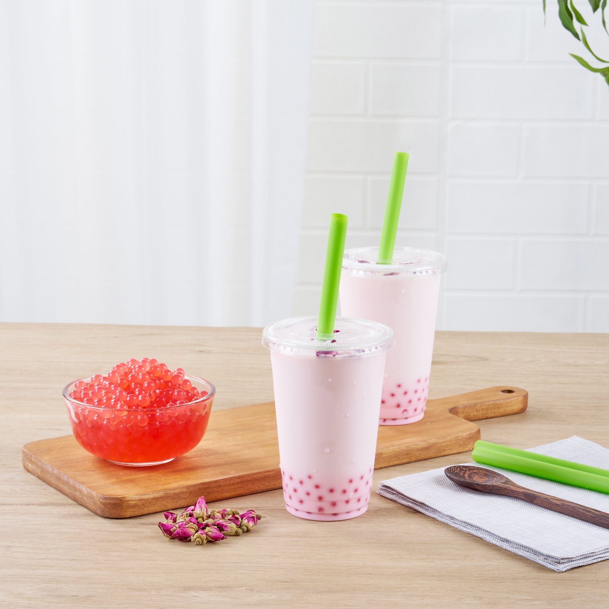 Tea Tek 7 lb Popping Boba - Rose - 4 count box
