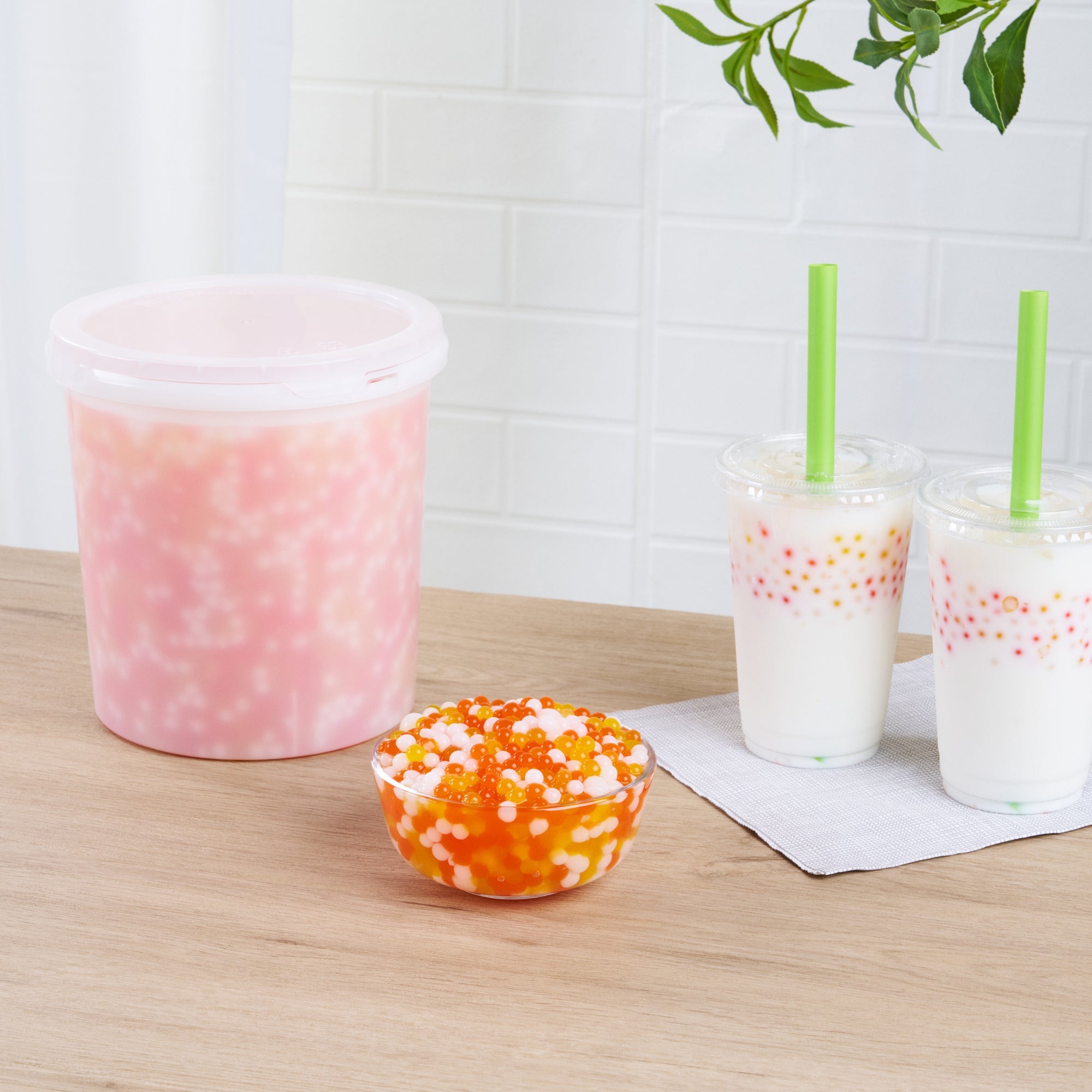 Tea Tek 6.8 lb Assorted Rainbow Popping Boba - 4 count box