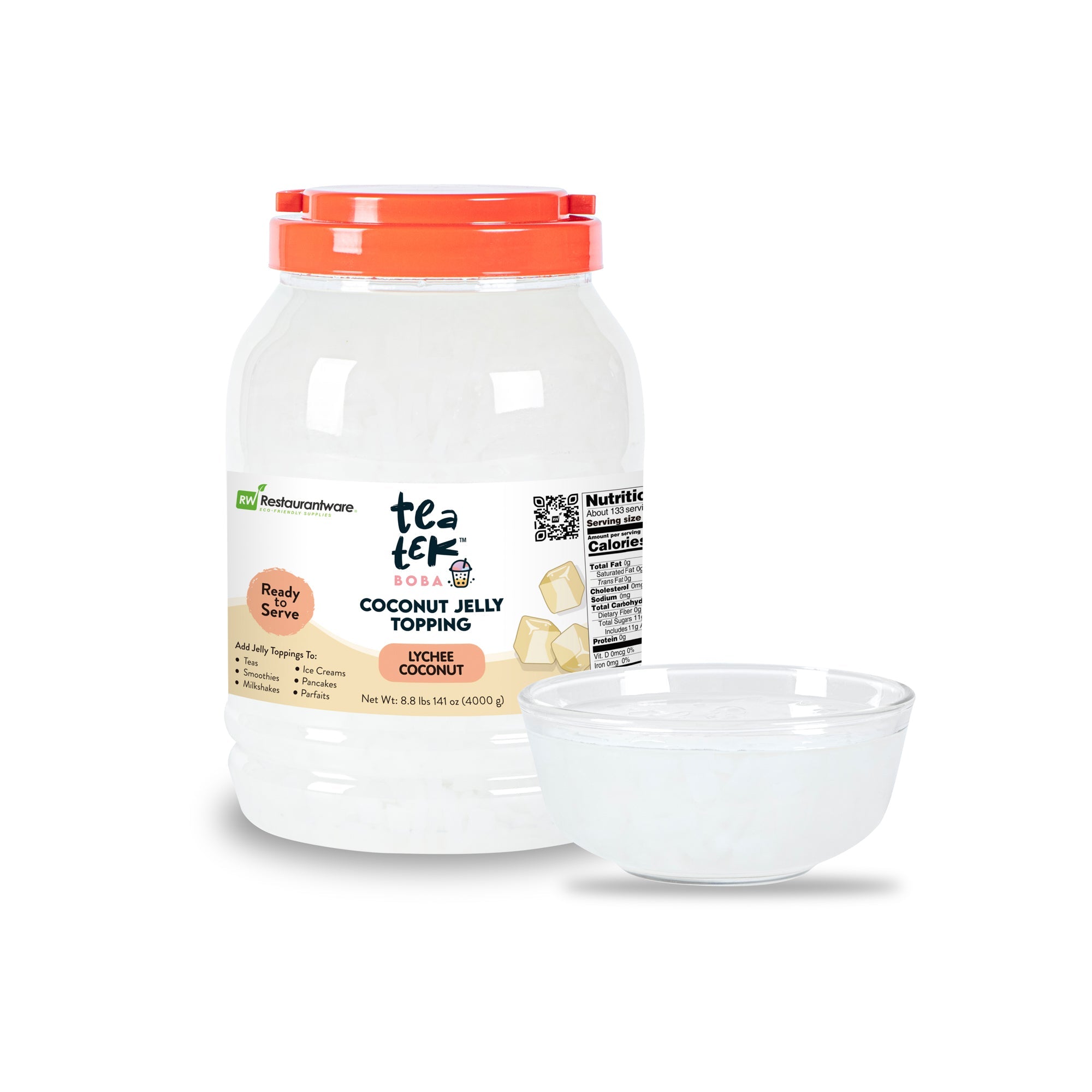 Tea Tek 8.8 lb Jelly Topping - Lychee Coconut - 1 count box