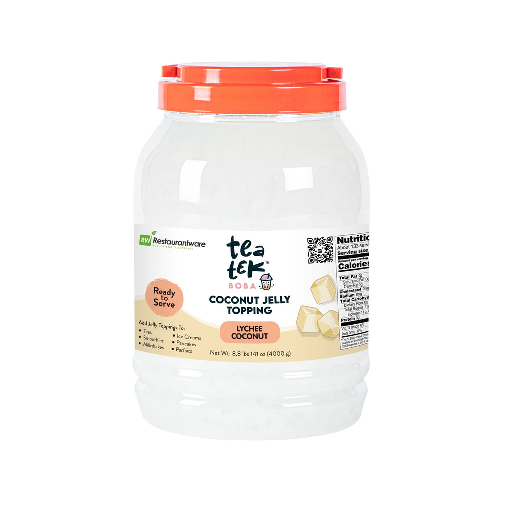 Tea Tek 8.8 lb Jelly Topping - Lychee Coconut - 4 count box
