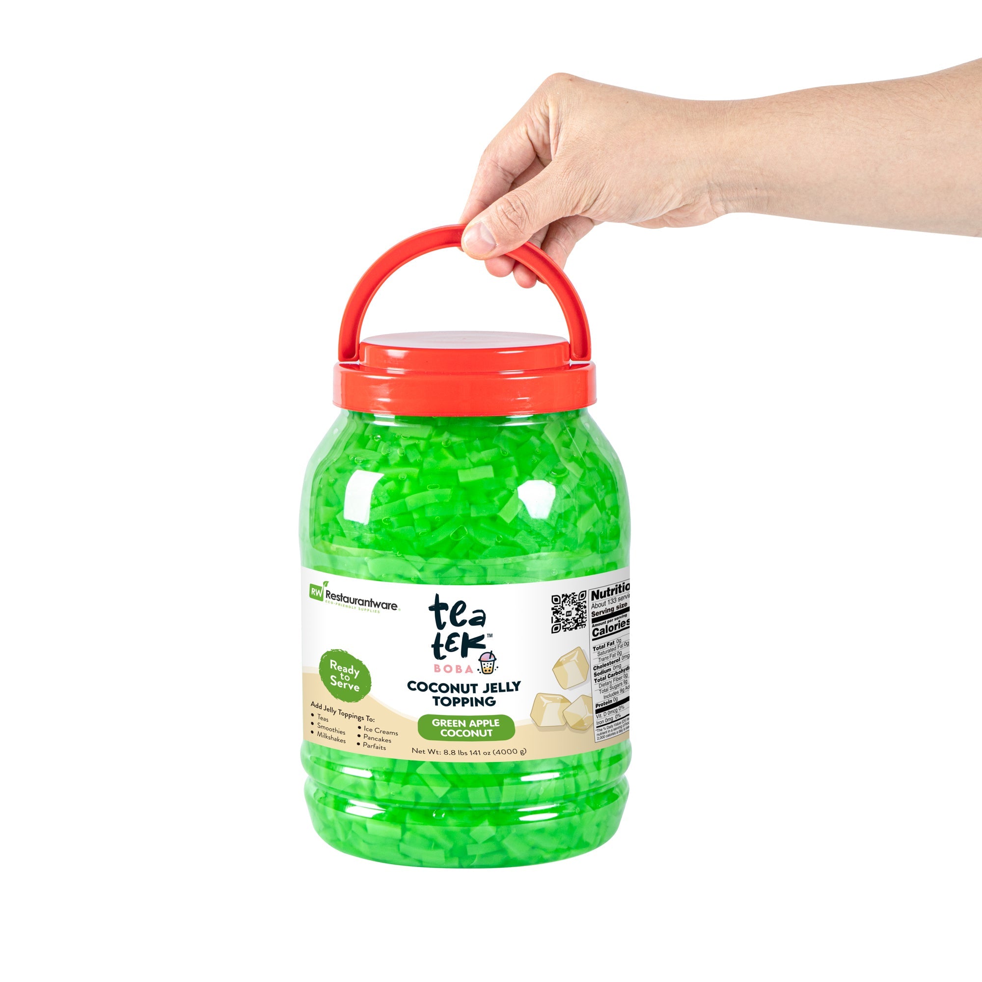 Tea Tek 8.8 lb Jelly Topping - Green Apple Coconut - 1 count box
