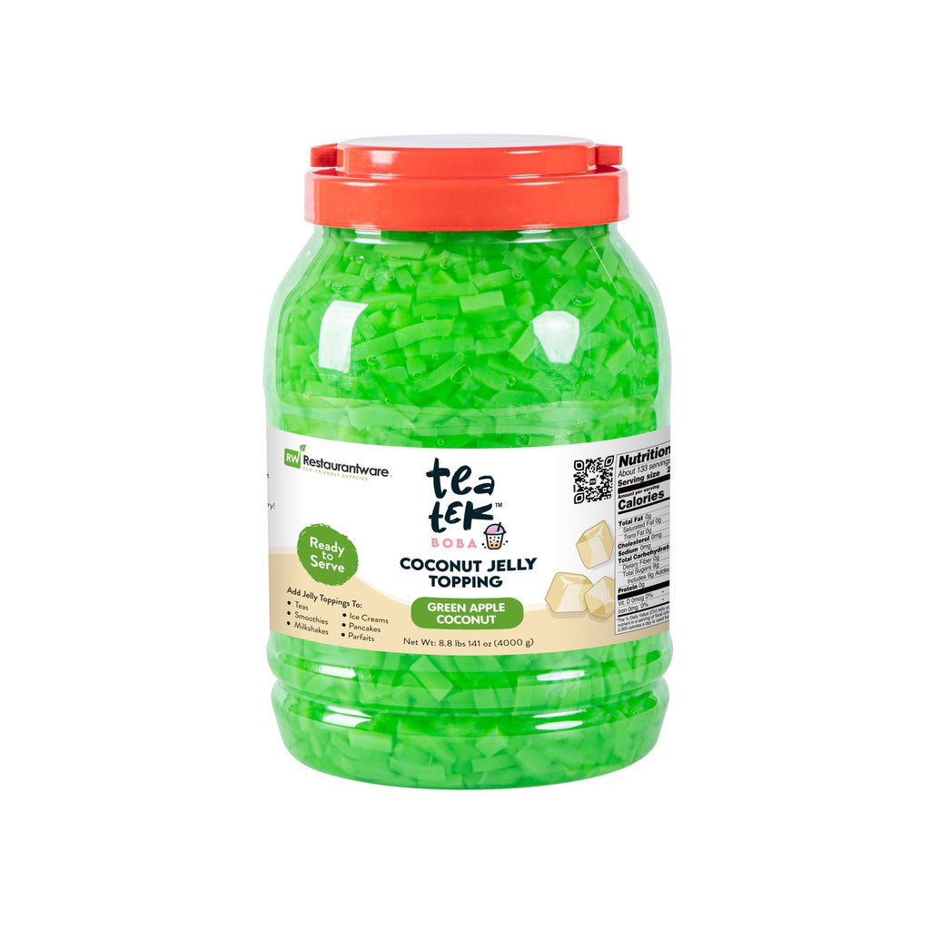 Tea Tek 8.8 lb Jelly Topping - Green Apple Coconut - 4 count box