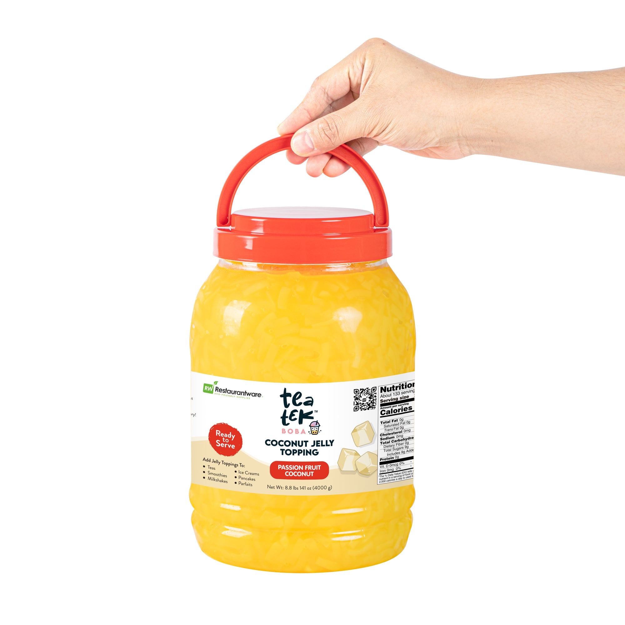 Tea Tek 8.8 lb Jelly Topping - Passion Fruit Coconut - 4 count box