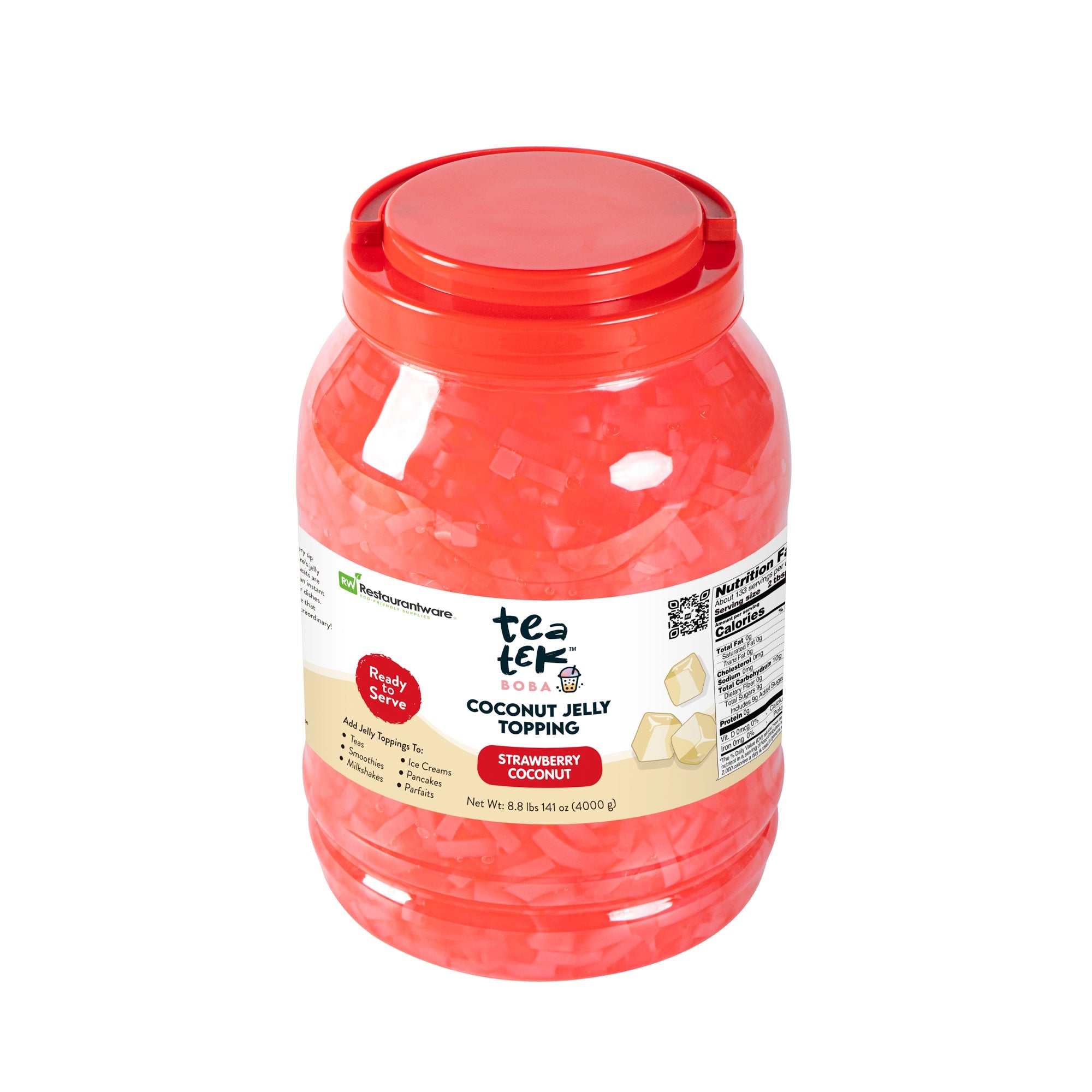 Tea Tek 8.8 lb Jelly Topping - Strawberry Coconut - 1 count box