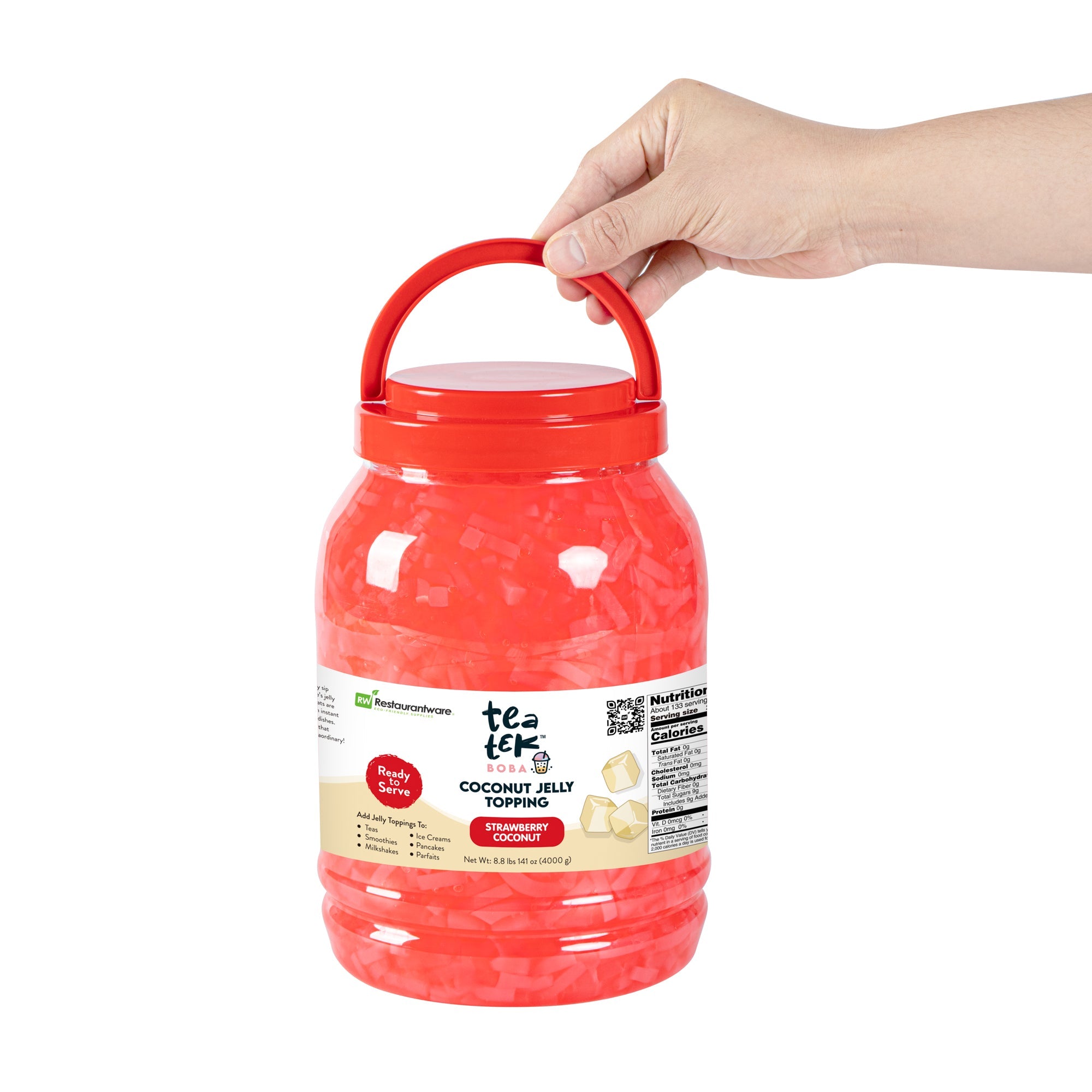 Tea Tek 8.8 lb Jelly Topping - Strawberry Coconut - 1 count box
