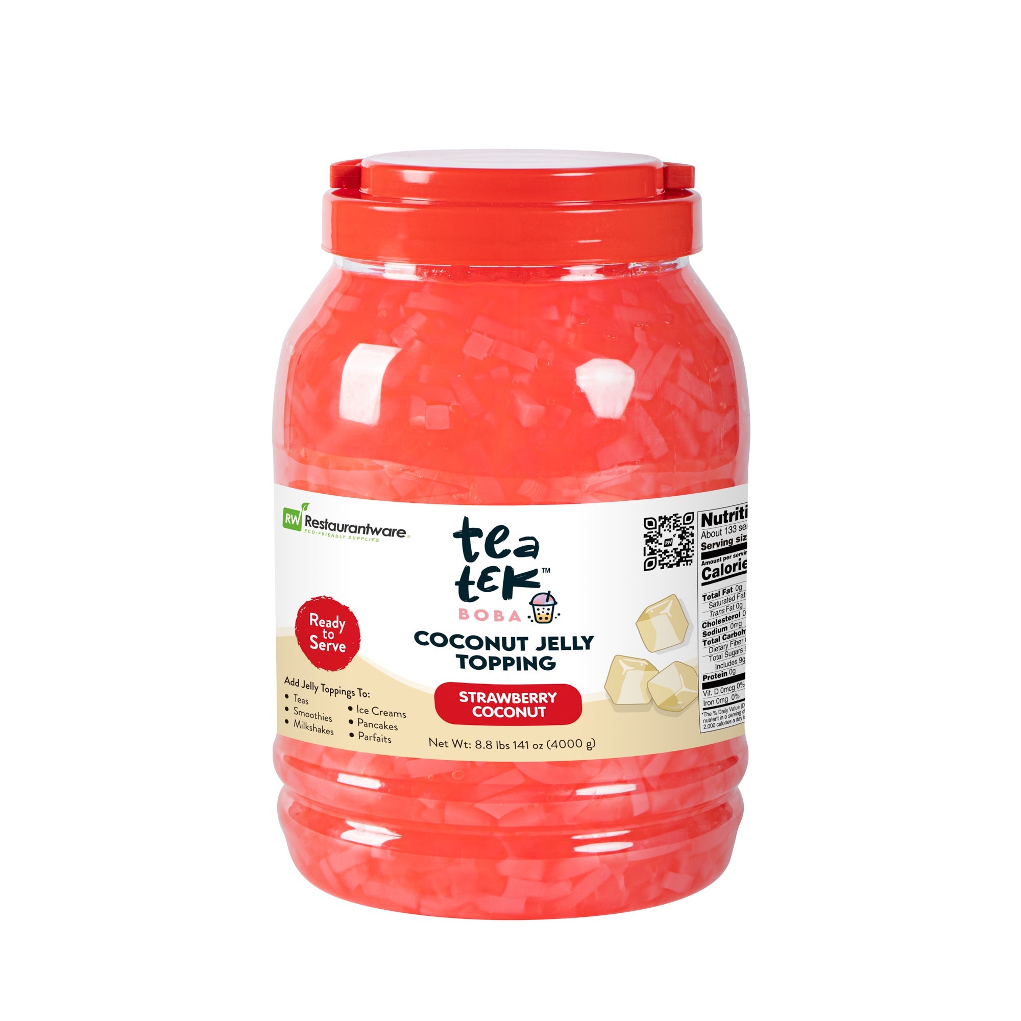 Tea Tek 8.8 lb Jelly Topping - Strawberry Coconut - 1 count box
