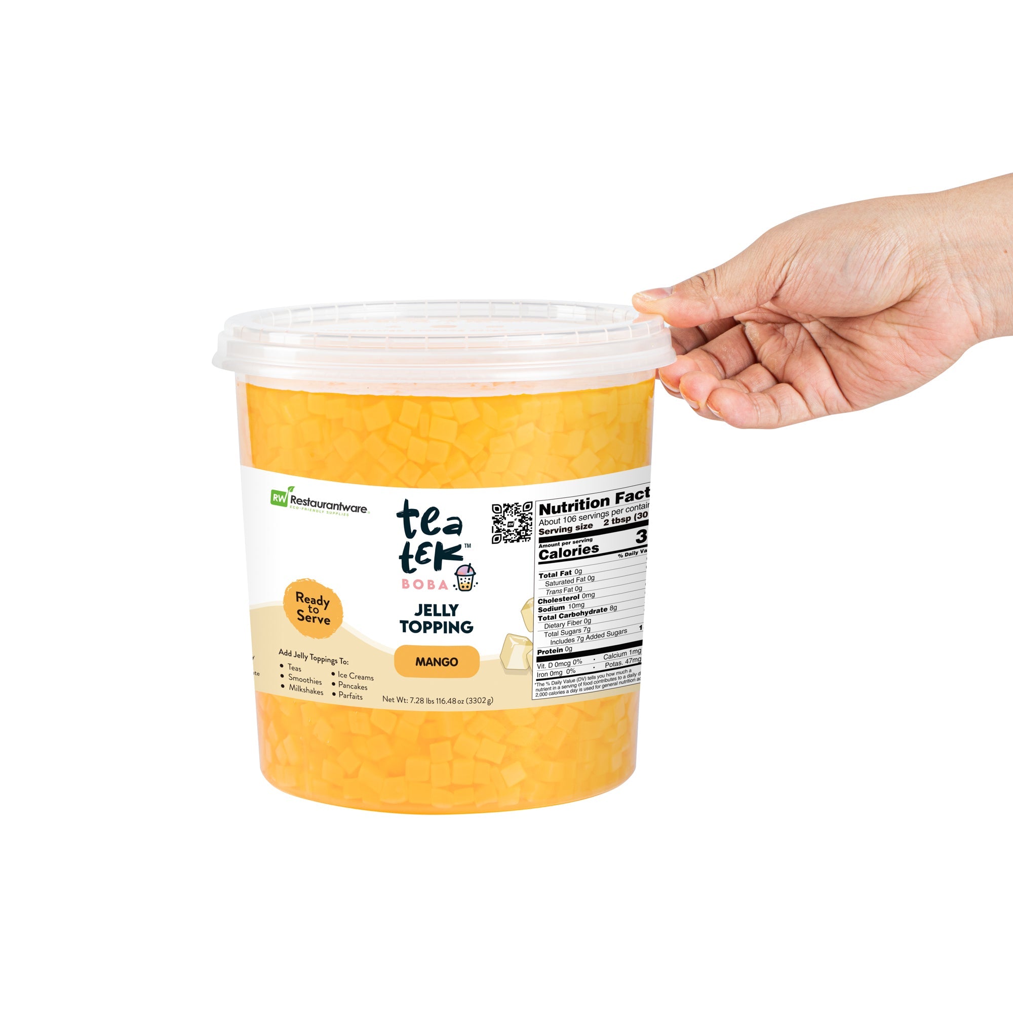 Tea Tek 7.28 lb Jelly Topping - Mango - 4 count box