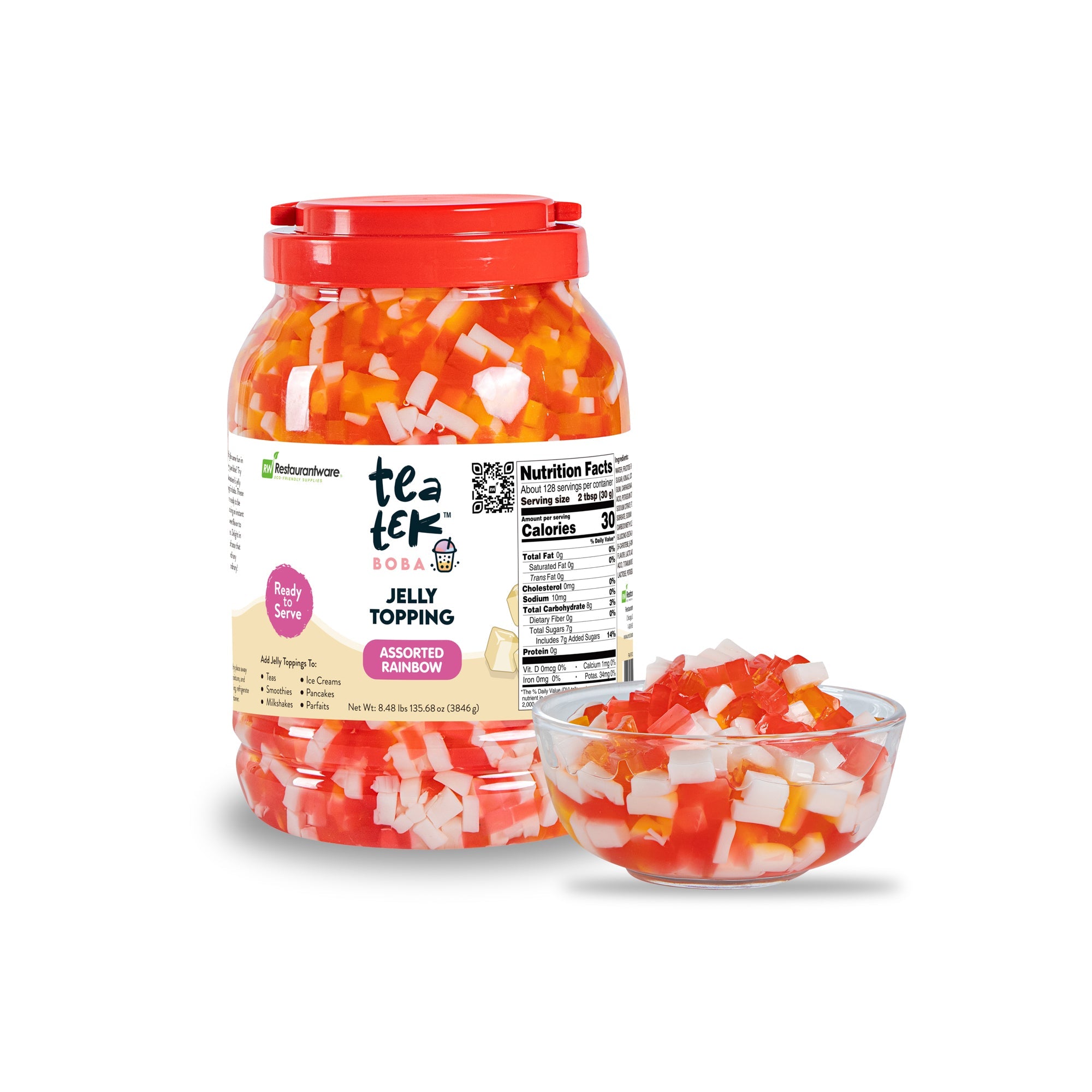 Tea Tek 8.48 lb Jelly Topping - Assorted Rainbow - 1 count box